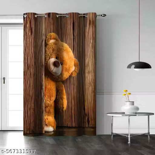 Cute Teddy Door Curtain